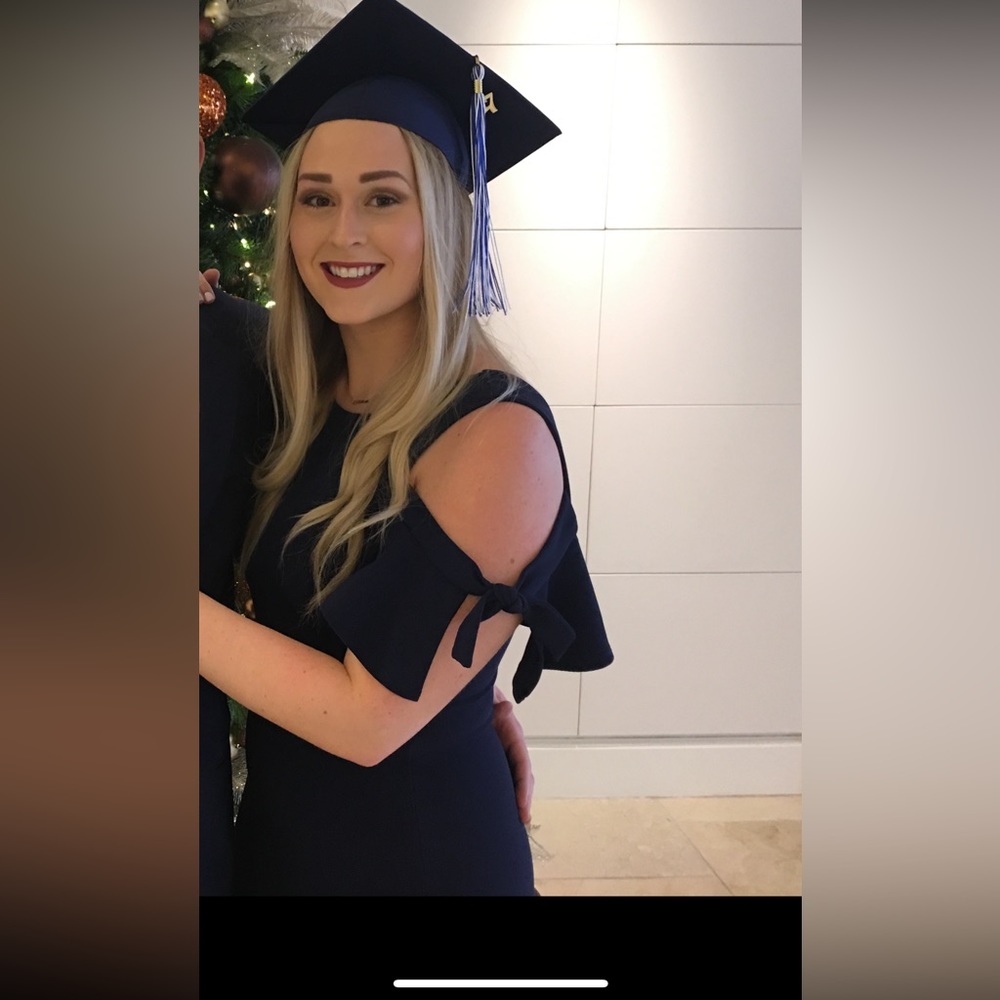 Navy Blue Graduation Dress